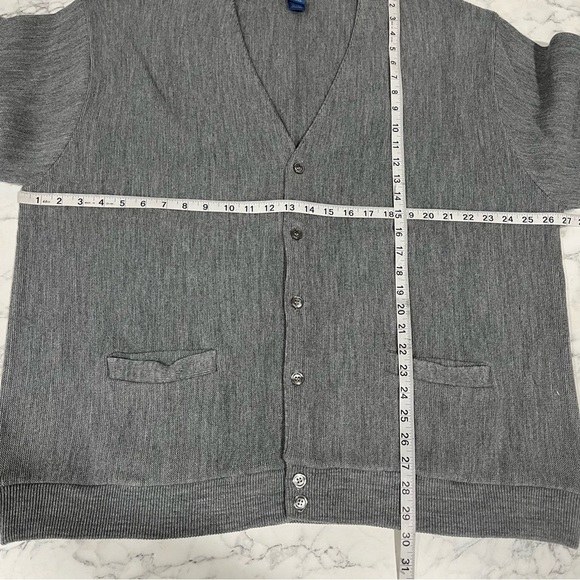 Vintage Towncraft gray cardigan sweater men’s size XXL made in USA - Picture 6 of 7